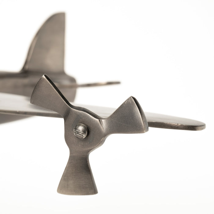 Maverick I 12L x 16W Gray Metal Bomber Plane