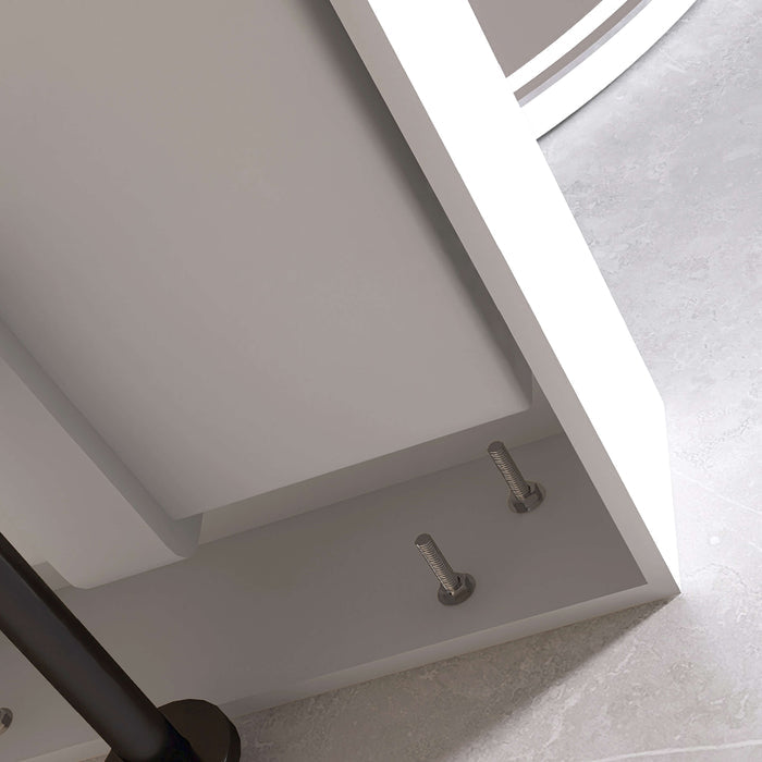 Medunjess 19'' Parabola Wall Mounted Bathroom Sink Solid Surface Sink