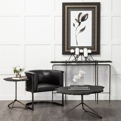 Meira Black Metal Seven Votive Table Candle Holder