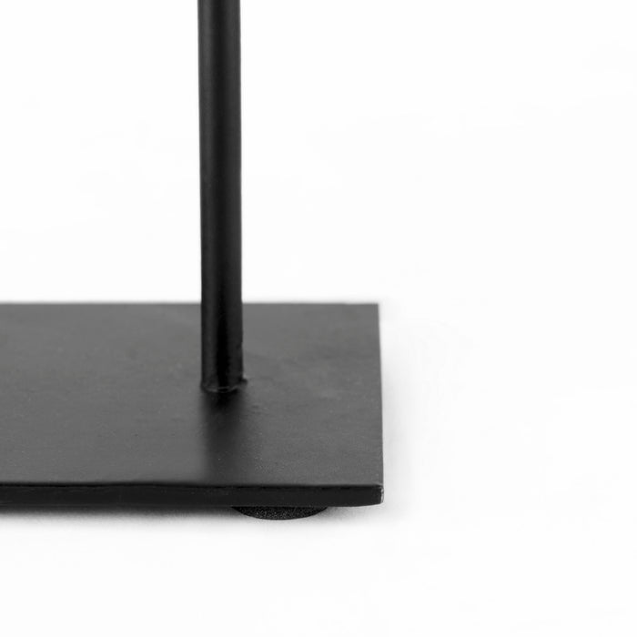 Micra 9.1L x 2.6W x 10.9H Matte Black Metal Decorative Object on a Stand