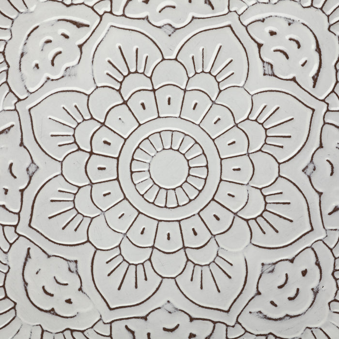Miranda Set of 2 Stamped Metal Lotus Flower Wall Decor