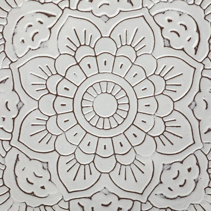 Miranda Set of 2 Stamped Metal Lotus Flower Wall Decor