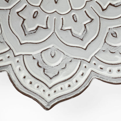 Miranda Set of 2 Stamped Metal Lotus Flower Wall Decor