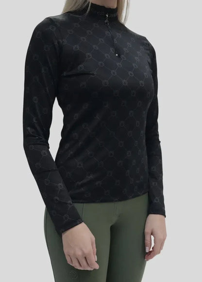 MoAvina Crystal Caviar Printed Shirt