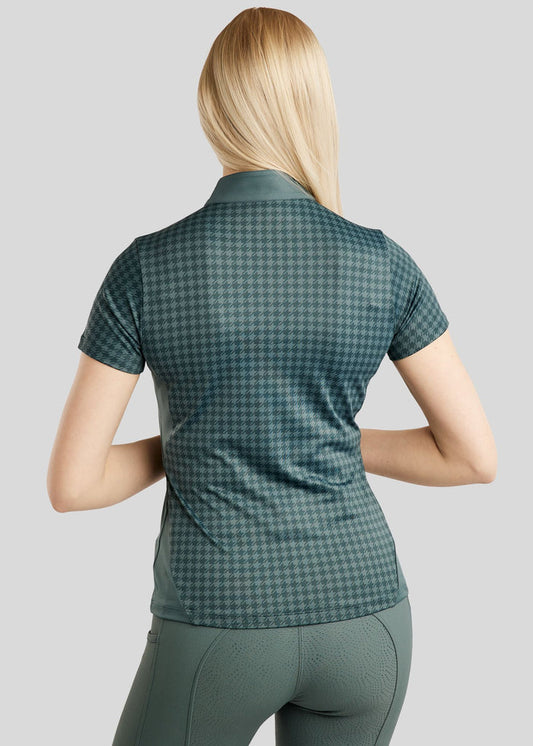 MoHannah Houndstooth SS Polo