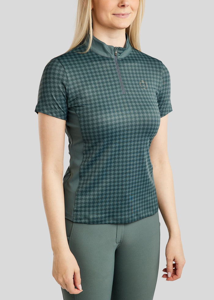 MoHannah Houndstooth SS Polo