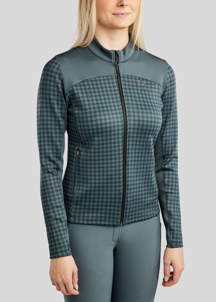 MoHannah Houndstooth SS Polo