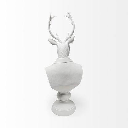 Mozart 8L x 6W White Resin Deer In A Suit