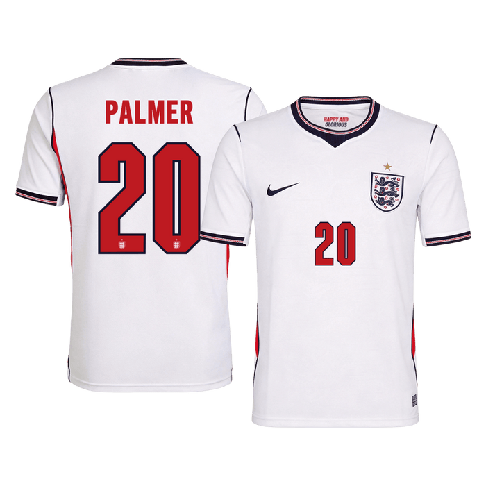 PALMER #20 England Home Soccer Jersey World Cup 2026