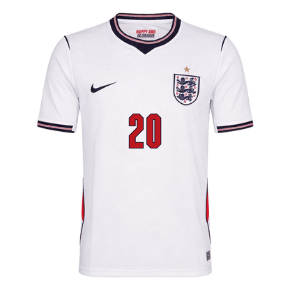 PALMER #20 England Home Soccer Jersey World Cup 2026