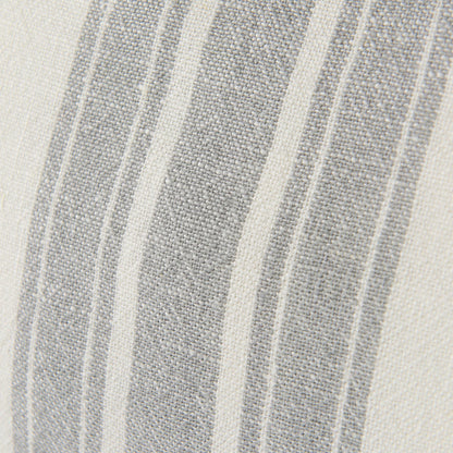 Patrice 22 x 22 Cream With Gray Stripes Decorative Pillow Cover