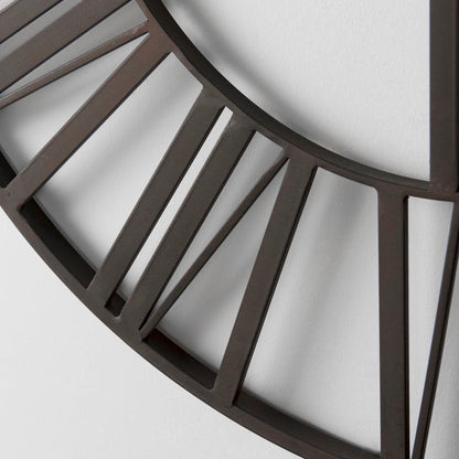 Pender 29.9L x 1.8W x 29.9H Black Iron Round Wall Clock