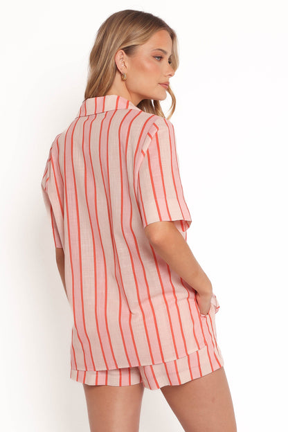 Aaliyah Shorts - Pink Stripe
