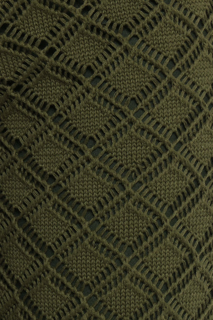 Fefe Textured Knit Pants - Olive