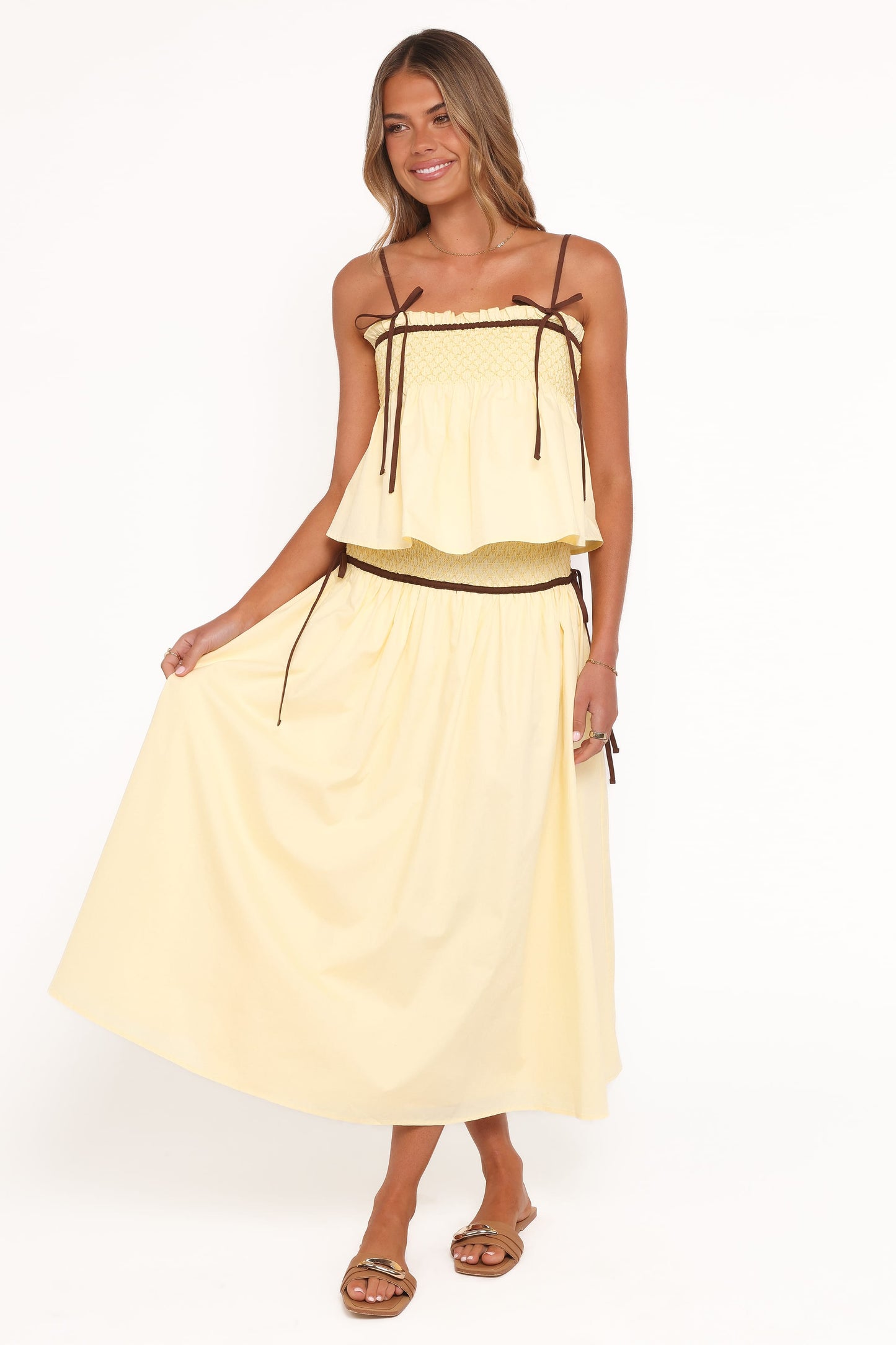 Orielle Maxi Skirt - Lemon