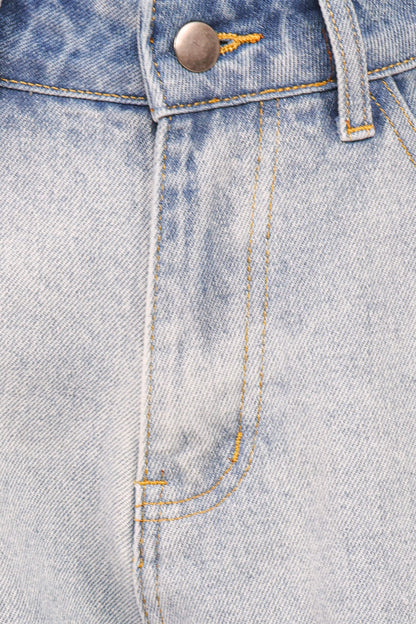 Yuri Wide Leg Jeans - Two Tone Blue