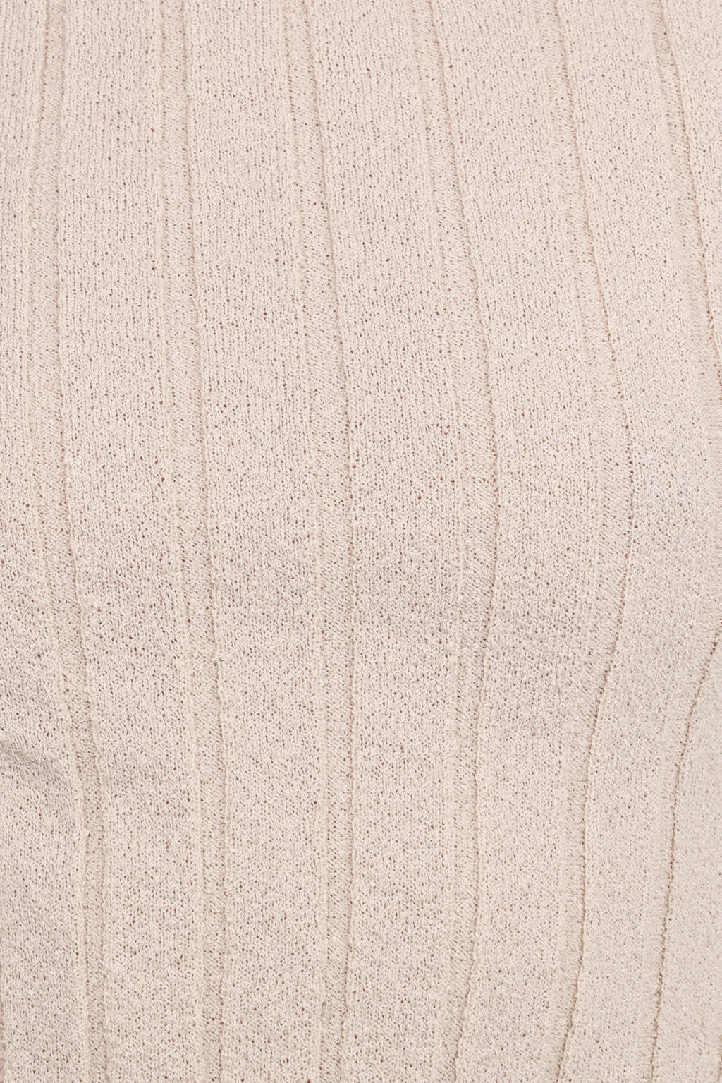 Brodie Wide Rib Knit Top - Beige