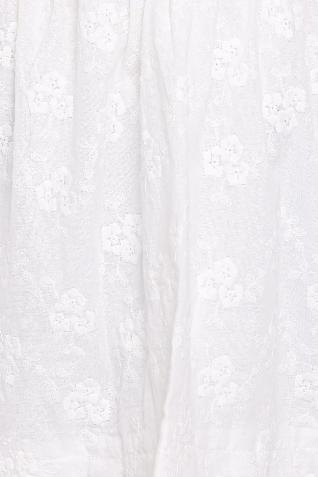 Camila Open Back Top - White Embroidery
