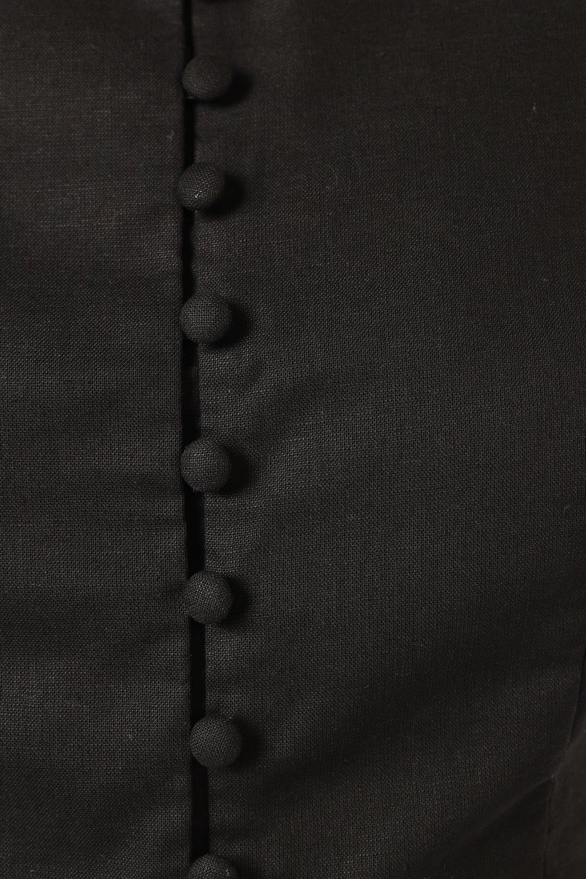 Daniella Linen Vest - Black