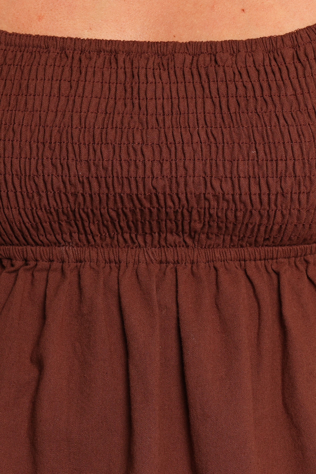 Jemima Puff Sleeve Top - Chocolate