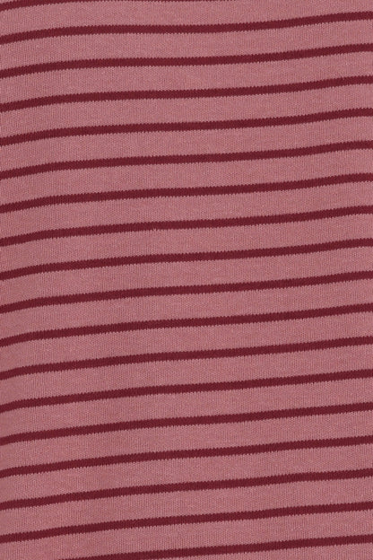Wilda Oversized Tee - Pink Red Stripe