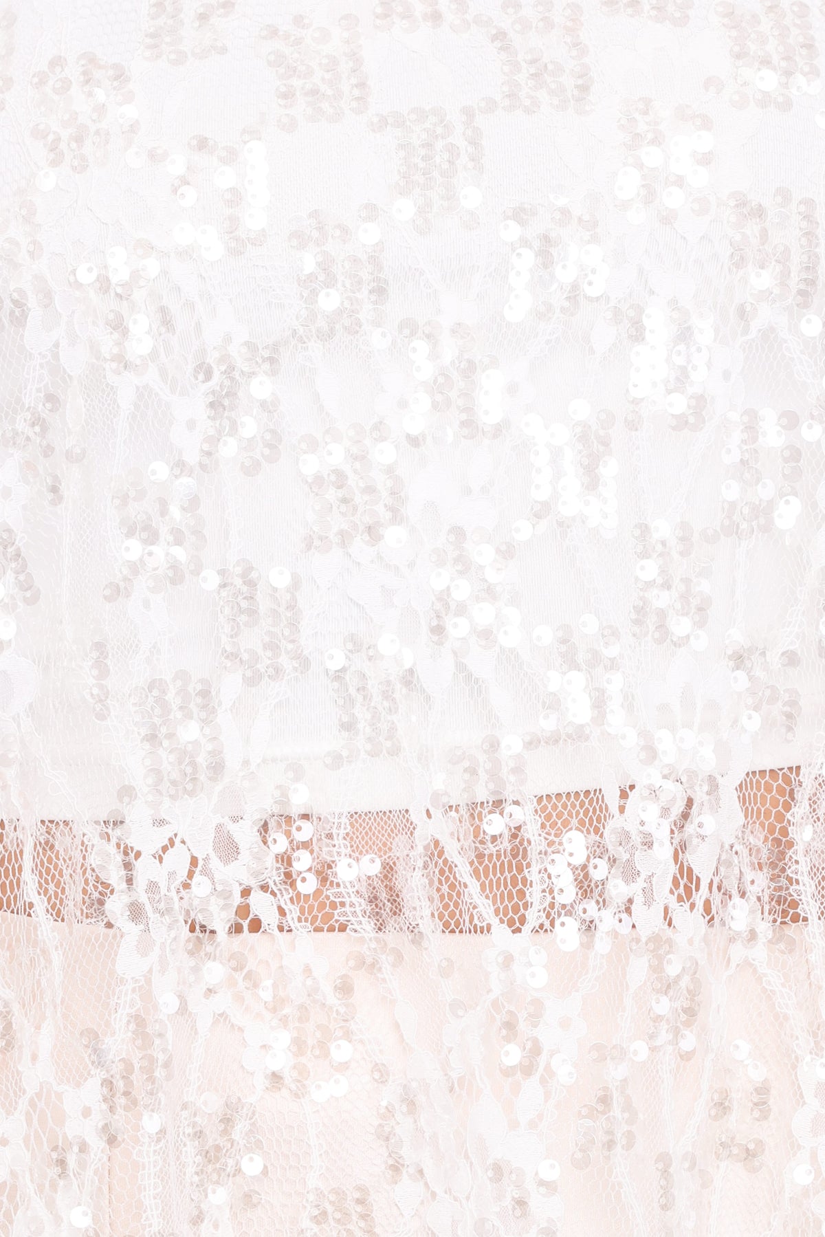 Yonder Sheer Lace Tee Top - White