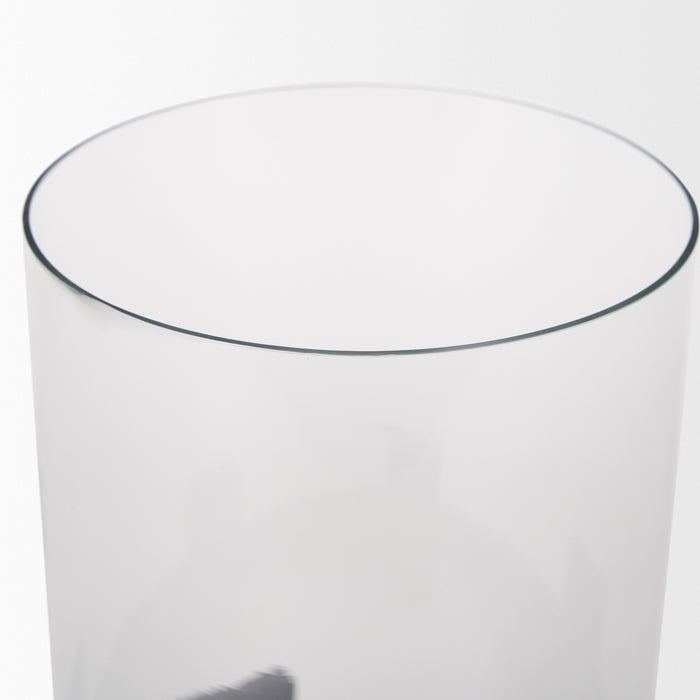 Price Small Matte Black Metal w/ Glass Hurricane Candle Holder