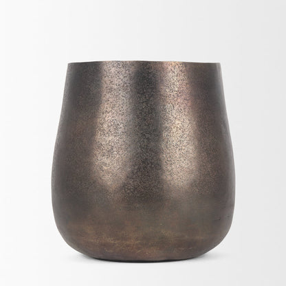 Quade Small Gold Metal Planter