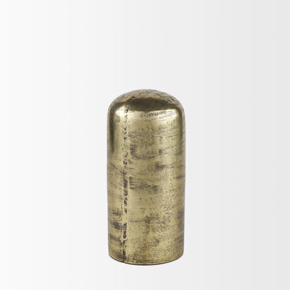 Quonset Tall Brass Finished Aluminum Metal Ornament