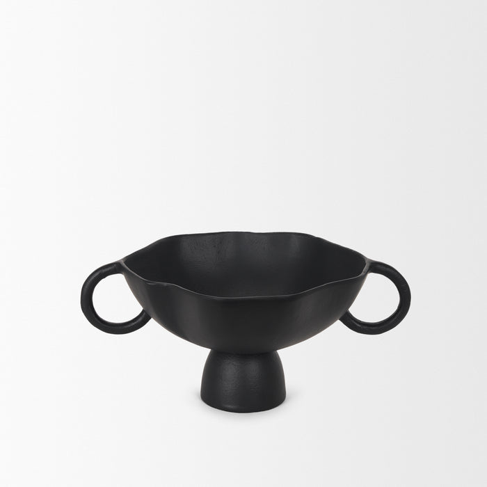 Radka Small Matte Black Metal Decorative Bowl