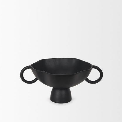 Radka Small Matte Black Metal Decorative Bowl