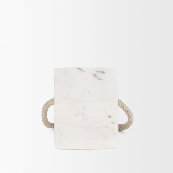 Raena White Marble House Door Stopper