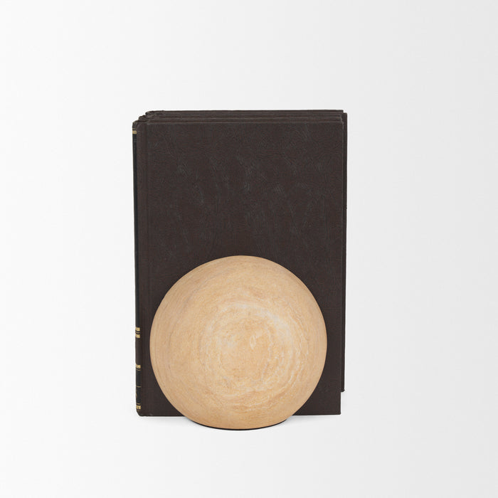 Rahmi Sandstone Orb Bookends