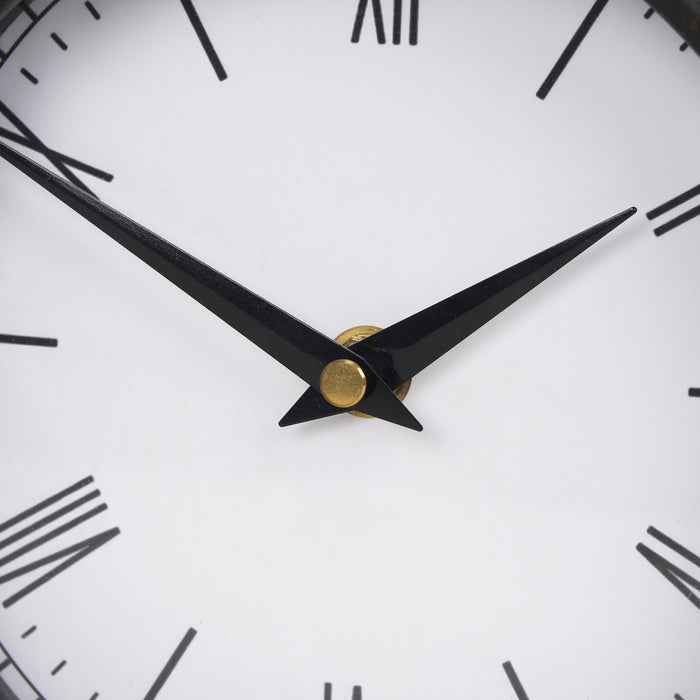 Raisa Black w/ Gold Antiquing Metal Table Clock