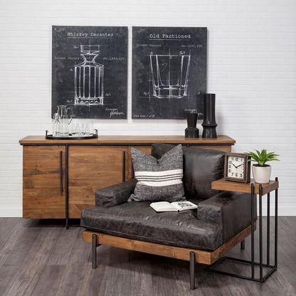 Redding Bronze Toned Metal Square Table Clock
