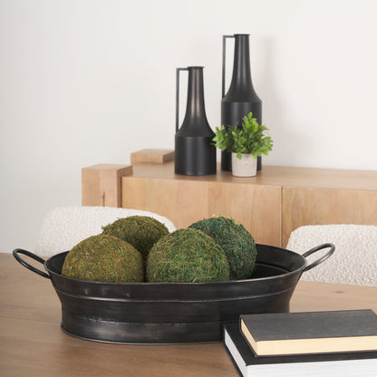 Reno 20L x 14W Black Metal Vintage Inspired Basket