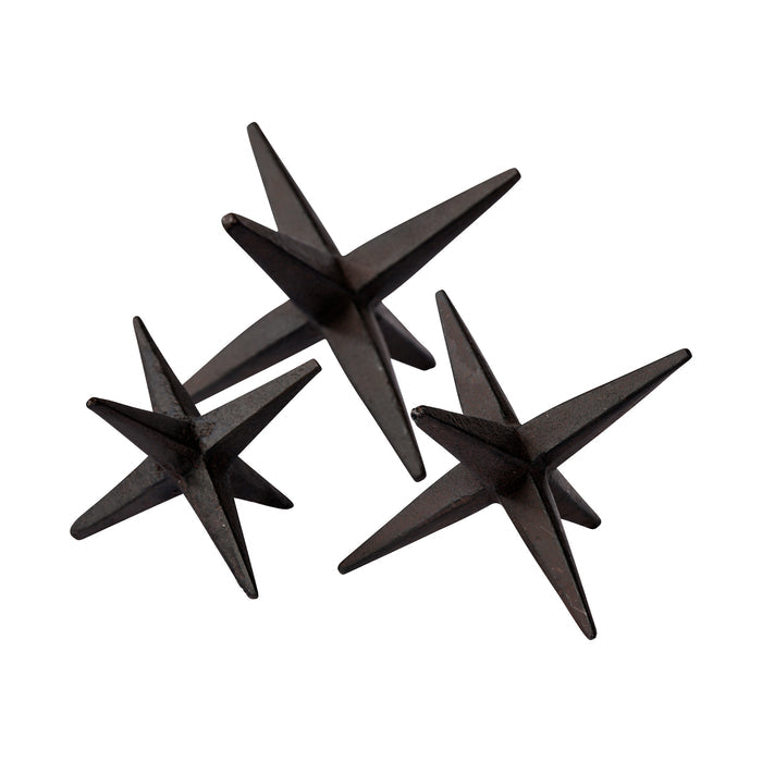 Rhea (Set of 3) Brown Cast Iron Small, Medium & Large Jacks