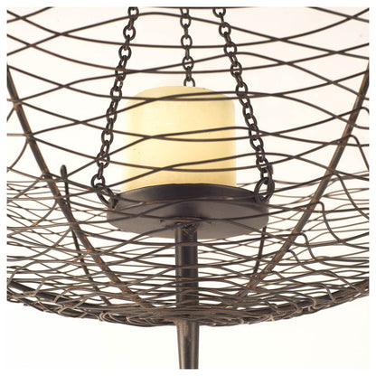 Rihanna I Small Black Metal Umbrella Candle Holder Lantern