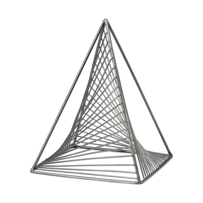 Risley 8L x 8W Gray Metal Triangular Decorative Object