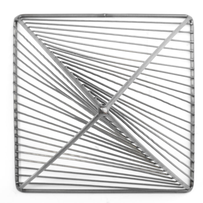 Risley 8L x 8W Gray Metal Triangular Decorative Object