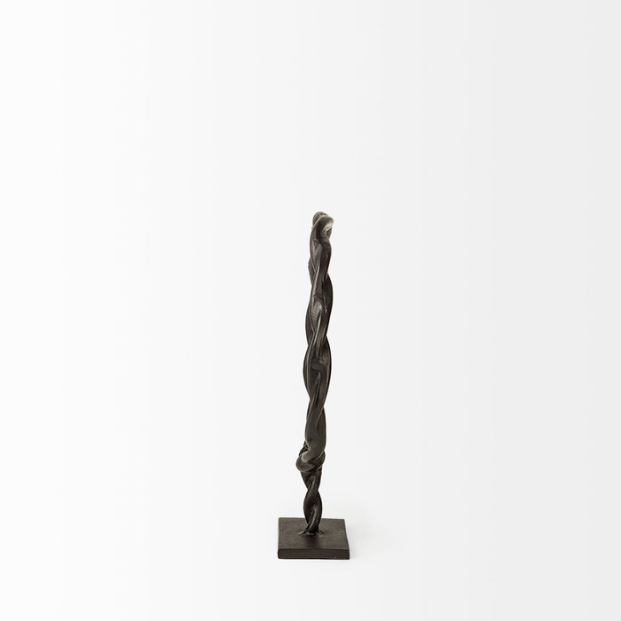 Rizwan (Small) Black Aluminum Braided Circular Object
