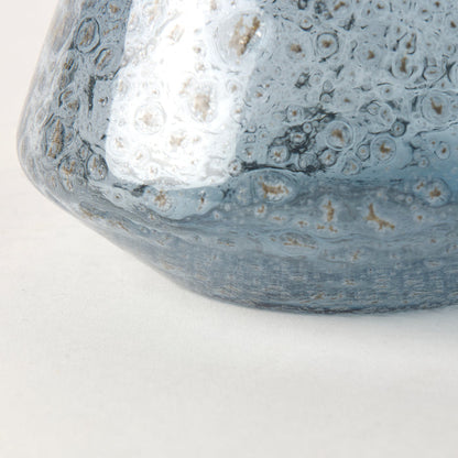 Robyn Short Blue Glass Vase