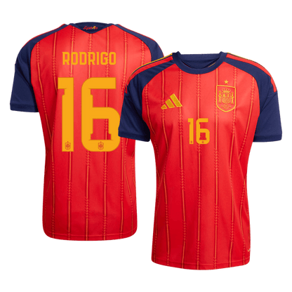 RODRIGO #16 Spain Home Soccer Jersey 2026