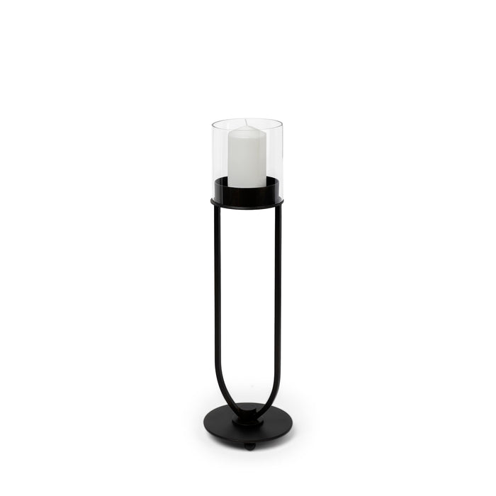 Salah I Small Black Iron Table Candle Holder