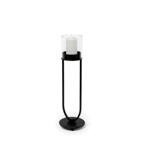 Salah I Small Black Iron Table Candle Holder