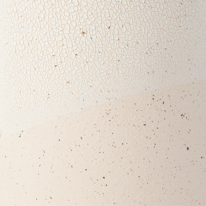 Salar 4.5L x 4.5W x 11.0H Cream Gourd Style Crackled Ceramic Vase