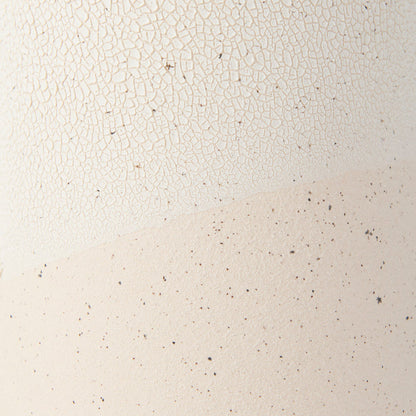 Salar 4.5L x 4.5W x 11.0H Cream Gourd Style Crackled Ceramic Vase
