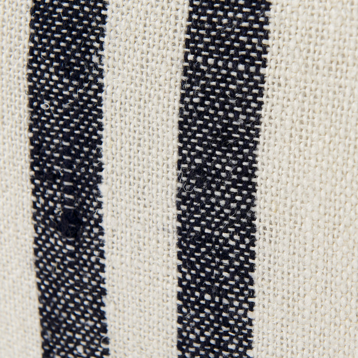 Sandra 18 x 18 Beige With Blue Stripes Decorative Pillow Cover