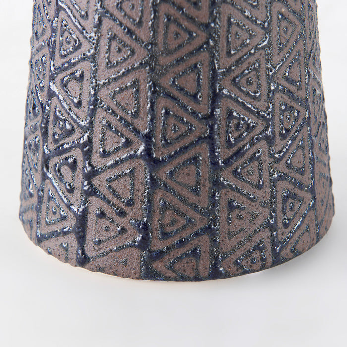 Sefina I Small Brown/Black Patterned Ceramic Vase