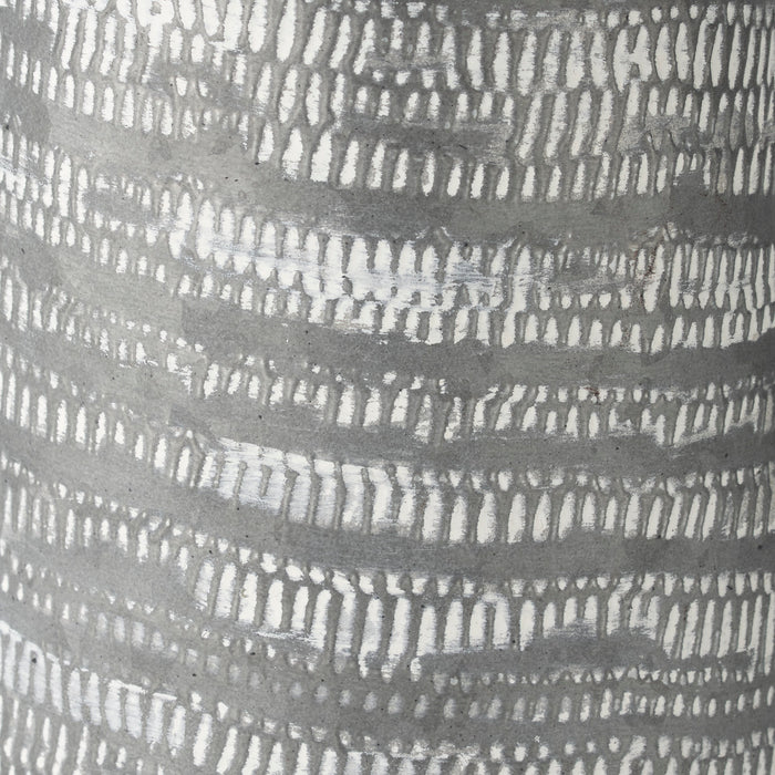 Serena I 8H Small Gray/White Textured Metal Jug